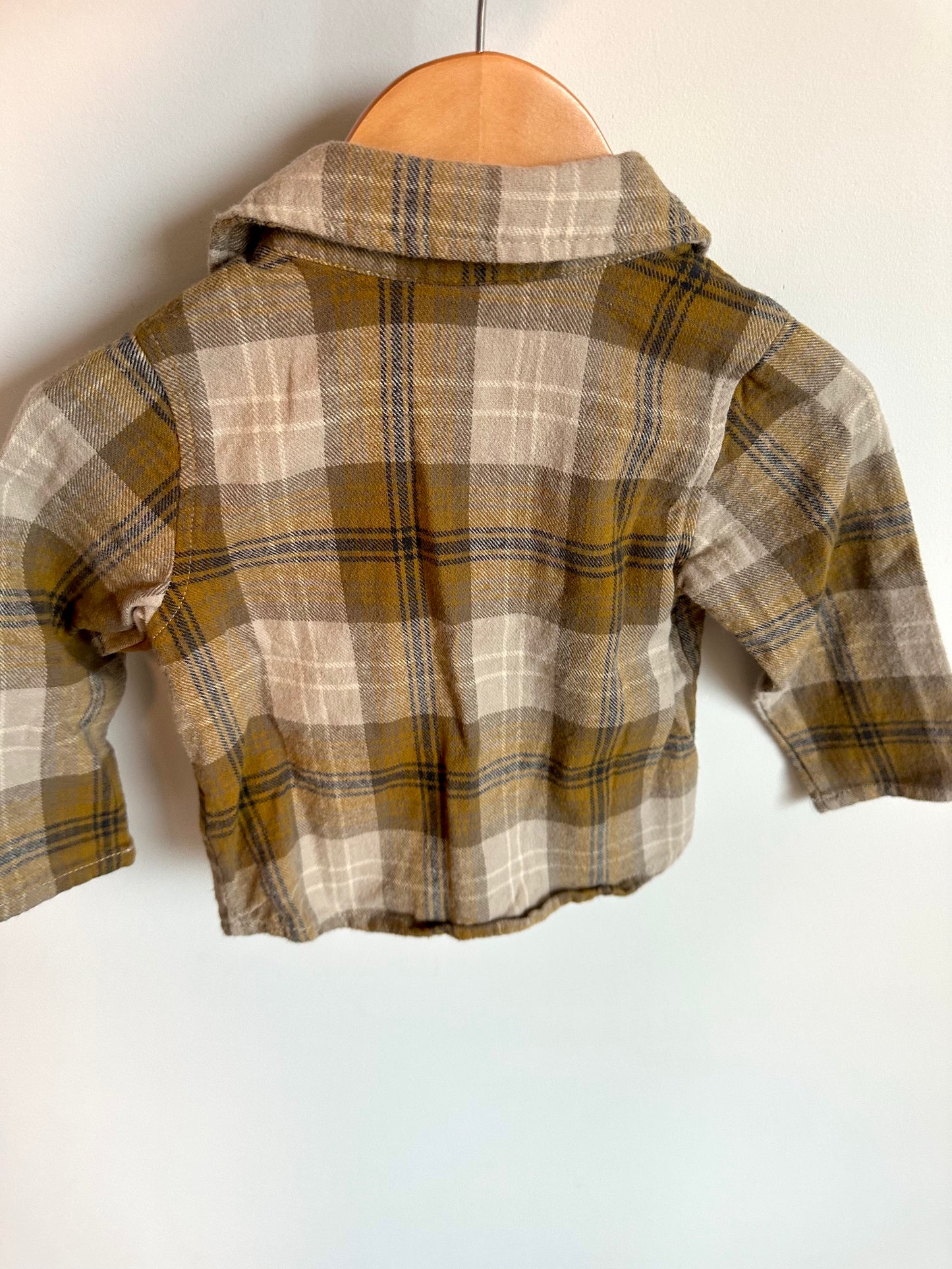 PL Brown Plaid Flannel / 18m