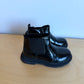 Shiny Black Ankle Boots / Size 8.5 Toddler