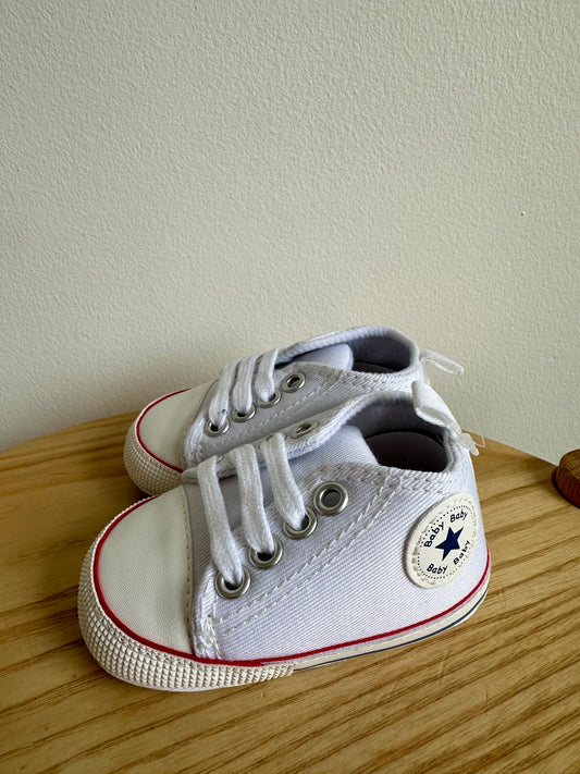 NEW White Shoes with Red Stripe / Size 1 Infant