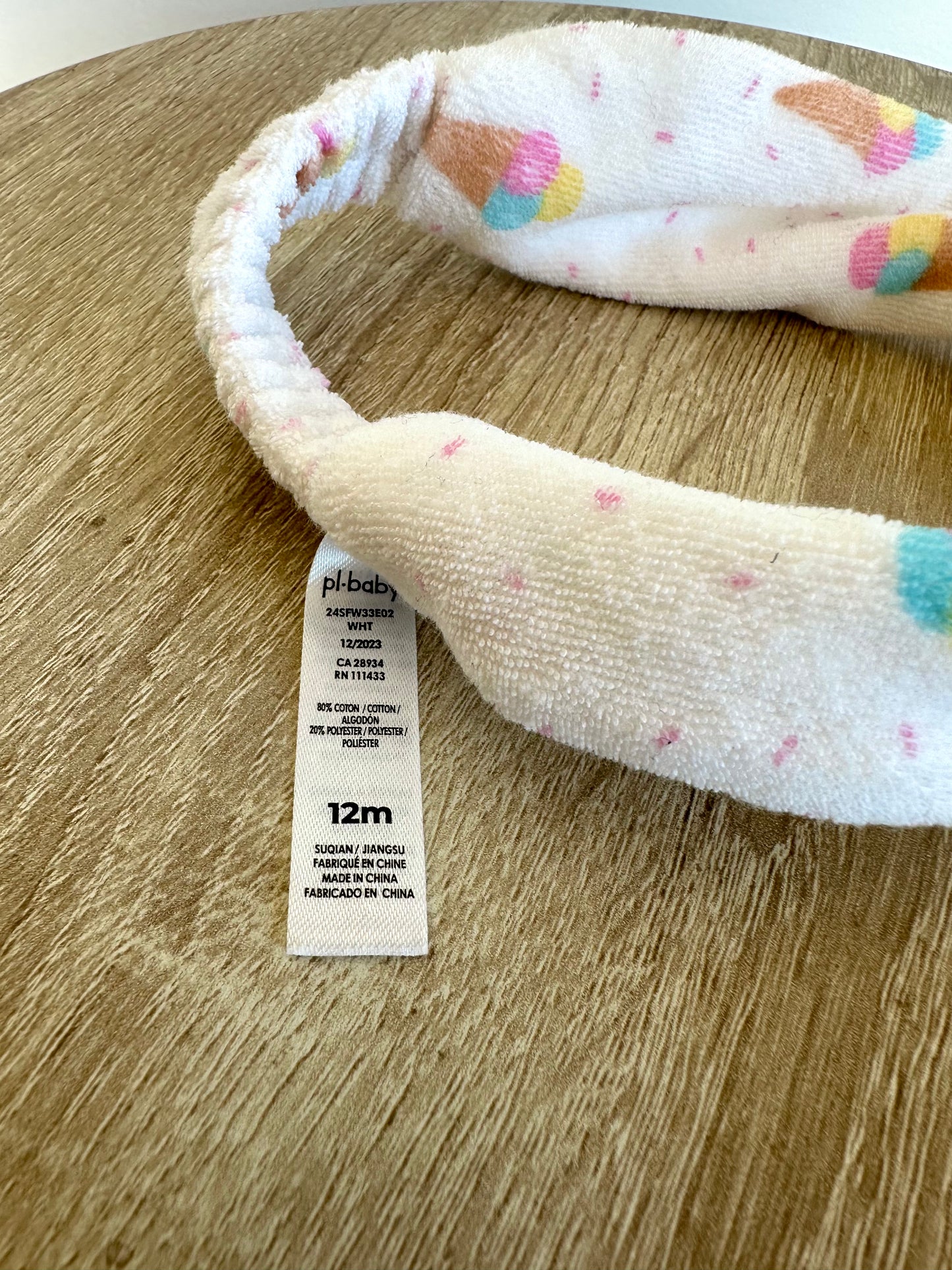 PL Terry Ice Cream Headband / 12m
