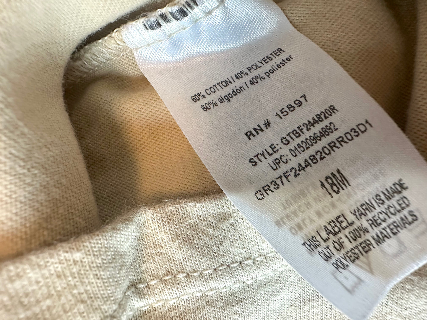 Nature Tan Long Sleeve / 18m