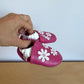 Made in Canada Pink Flower Shoes / 6-12m