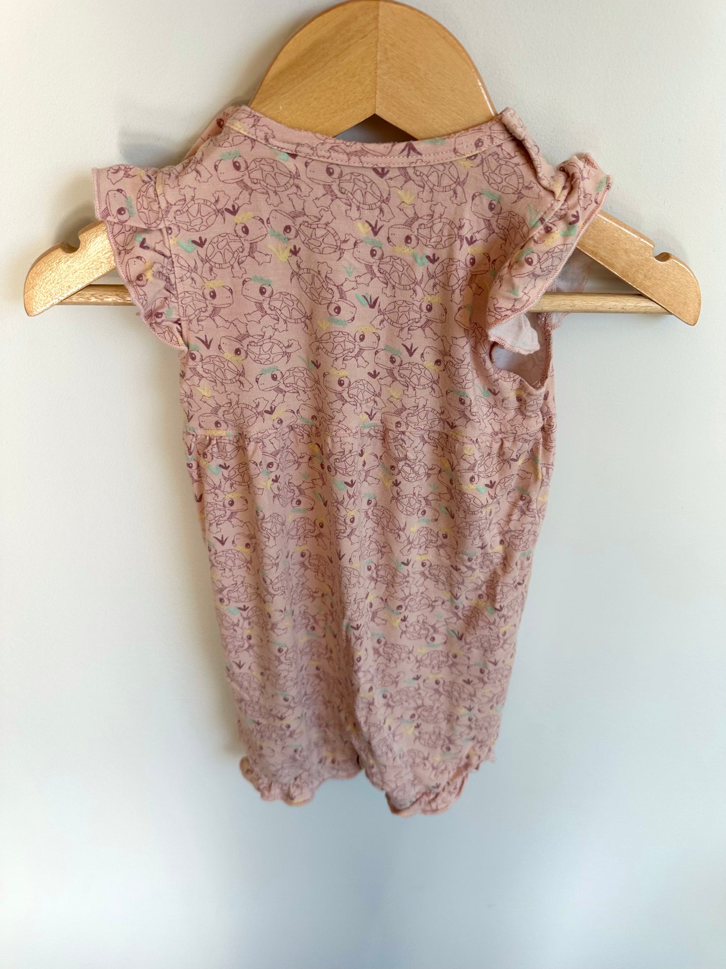 MinyMo Pink Turtle Romper / 6m