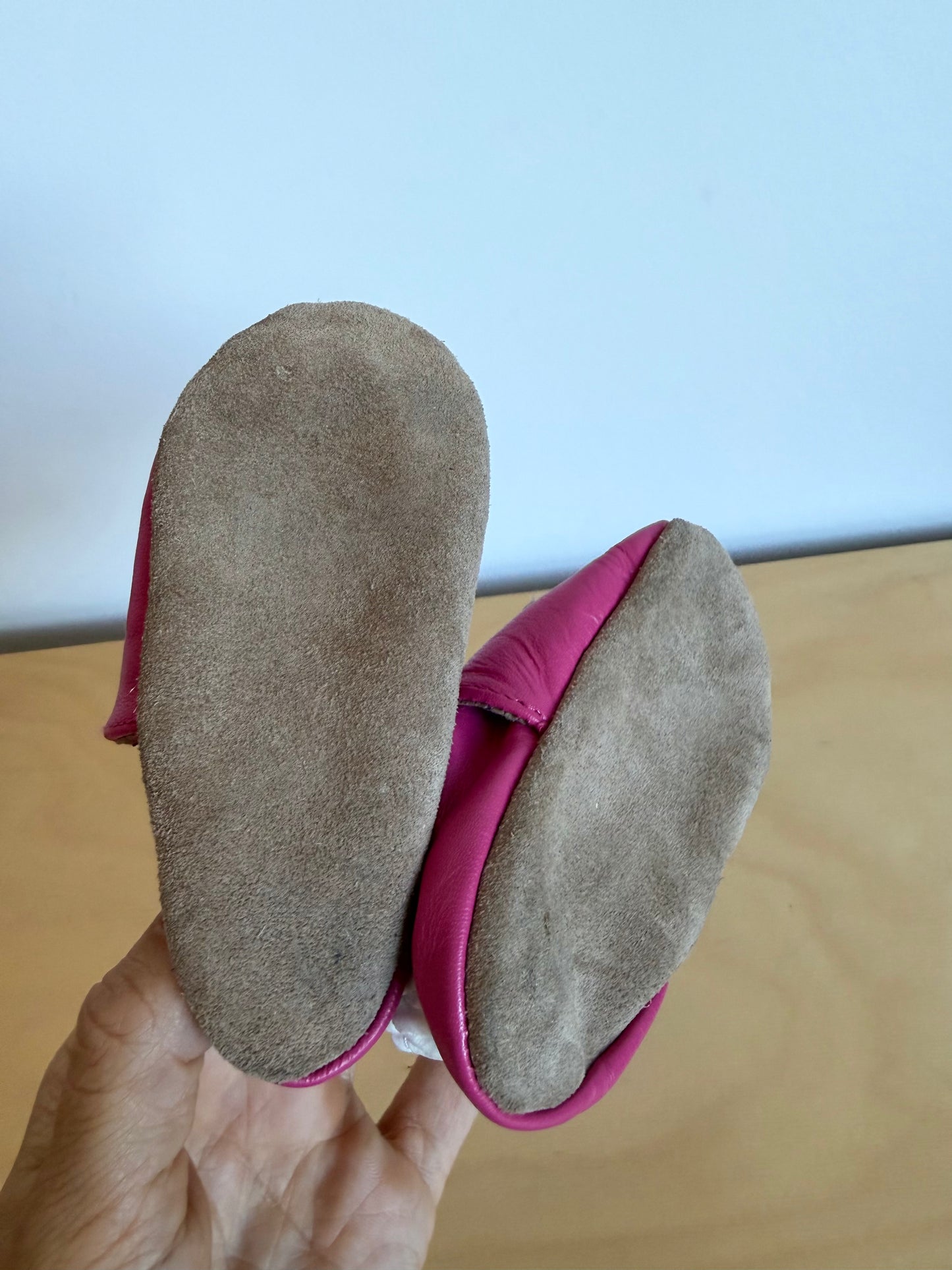 Made in Canada Pink Flower Shoes / 6-12m