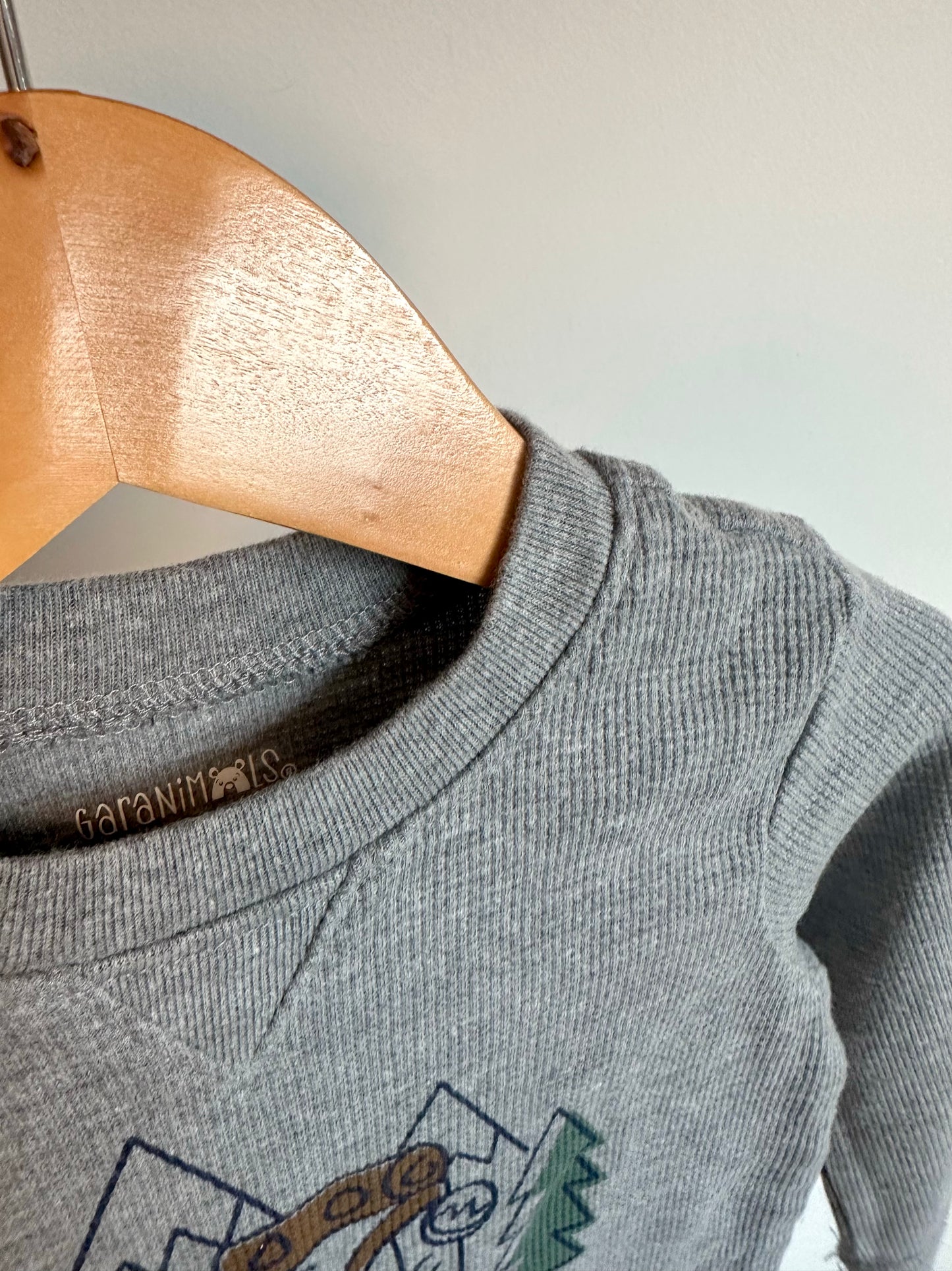 Explorer Grey Waffle Long Sleeve / 18m