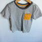 Grey Striped Pocket T-shirt / 3T