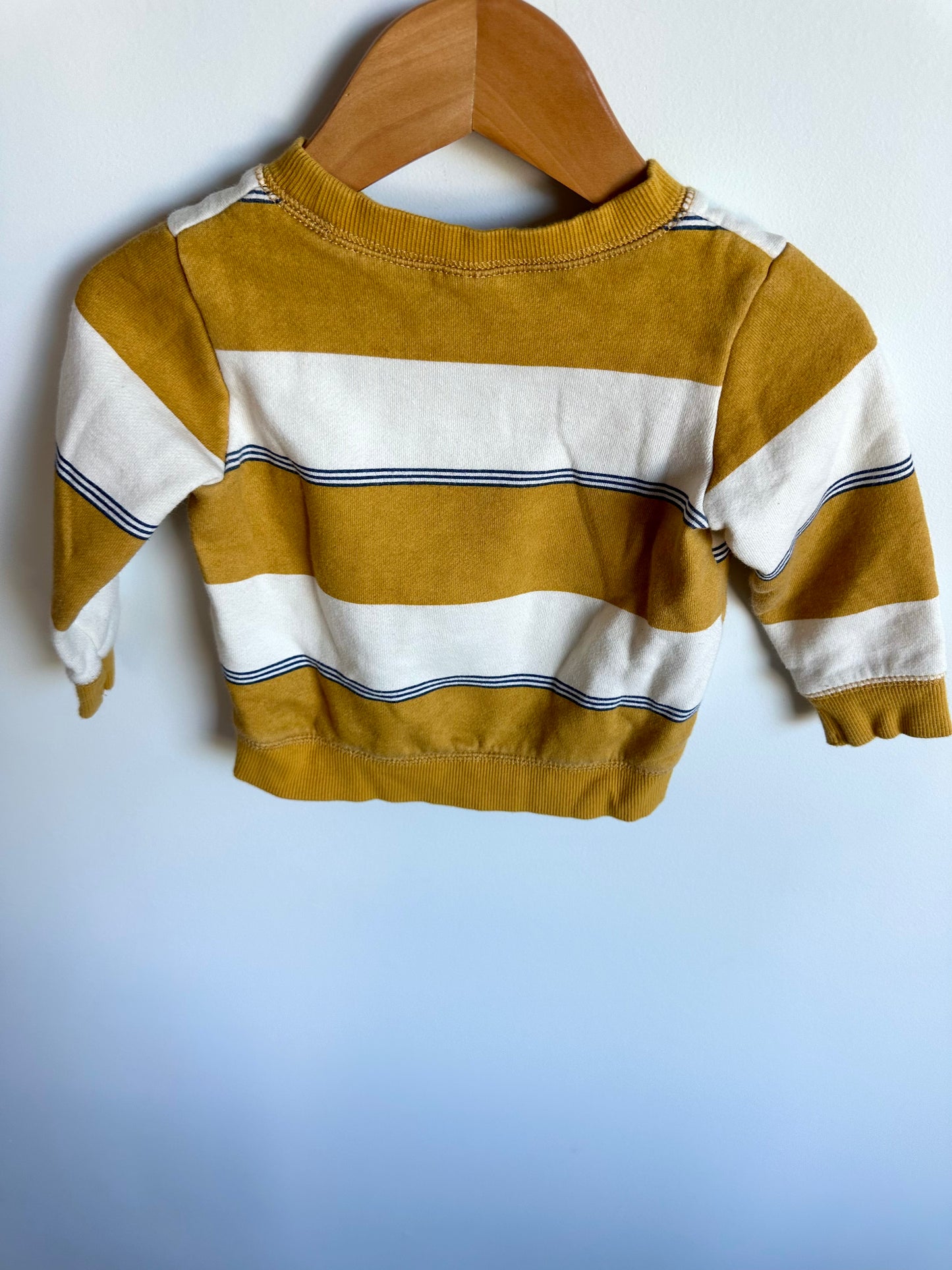 White + Burnt Orange Shirt / 12m