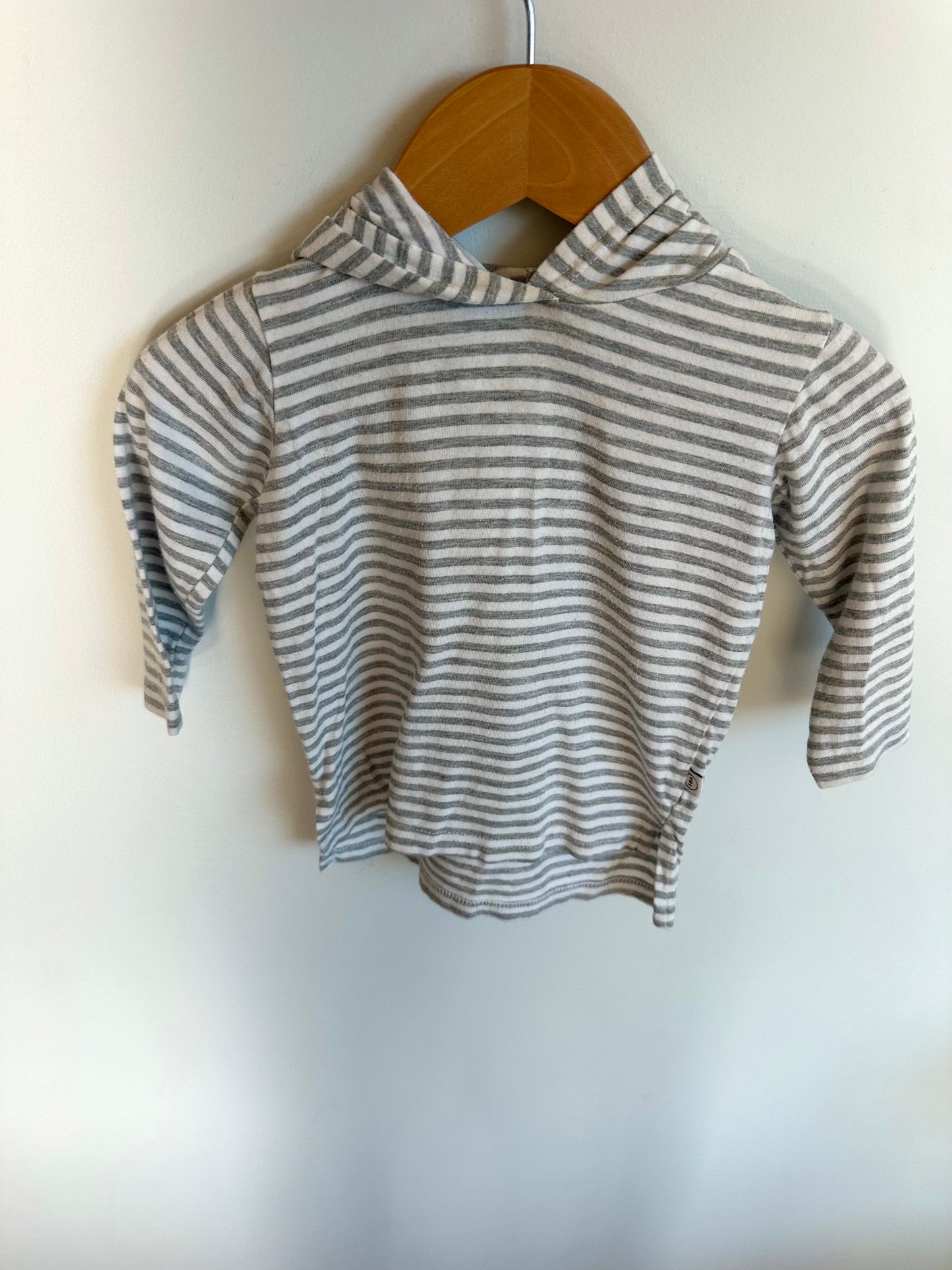 TBA Bamboo Grey Stripe Crewneck / 0-6m