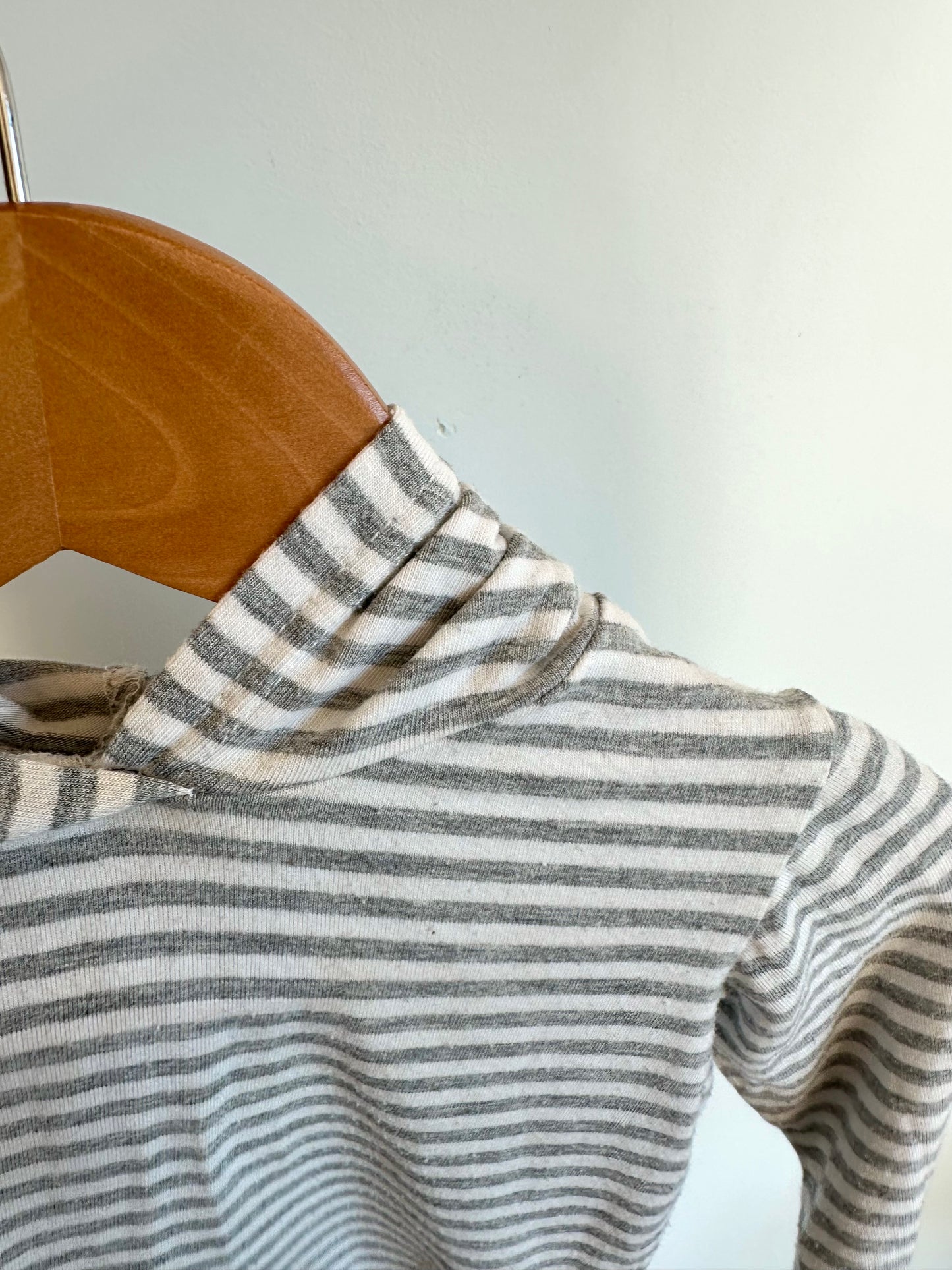TBA Bamboo Grey Stripe Crewneck / 0-6m