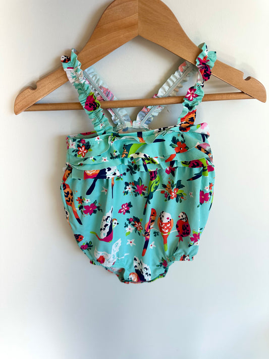 Hatley Bird Ruffle Swimsuit / 3-6m