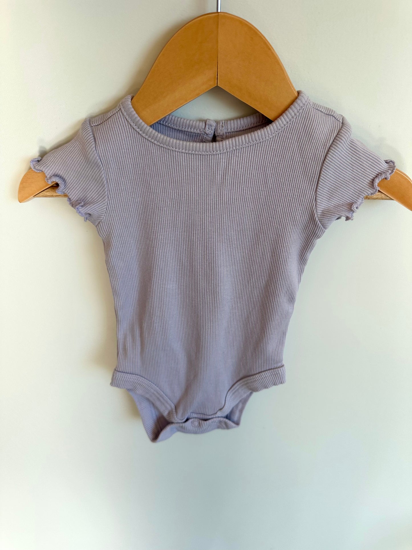 Periwinkle Rib Bodysuit / 3-6m