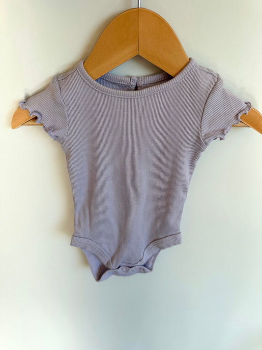 Periwinkle Rib Bodysuit / 3-6m