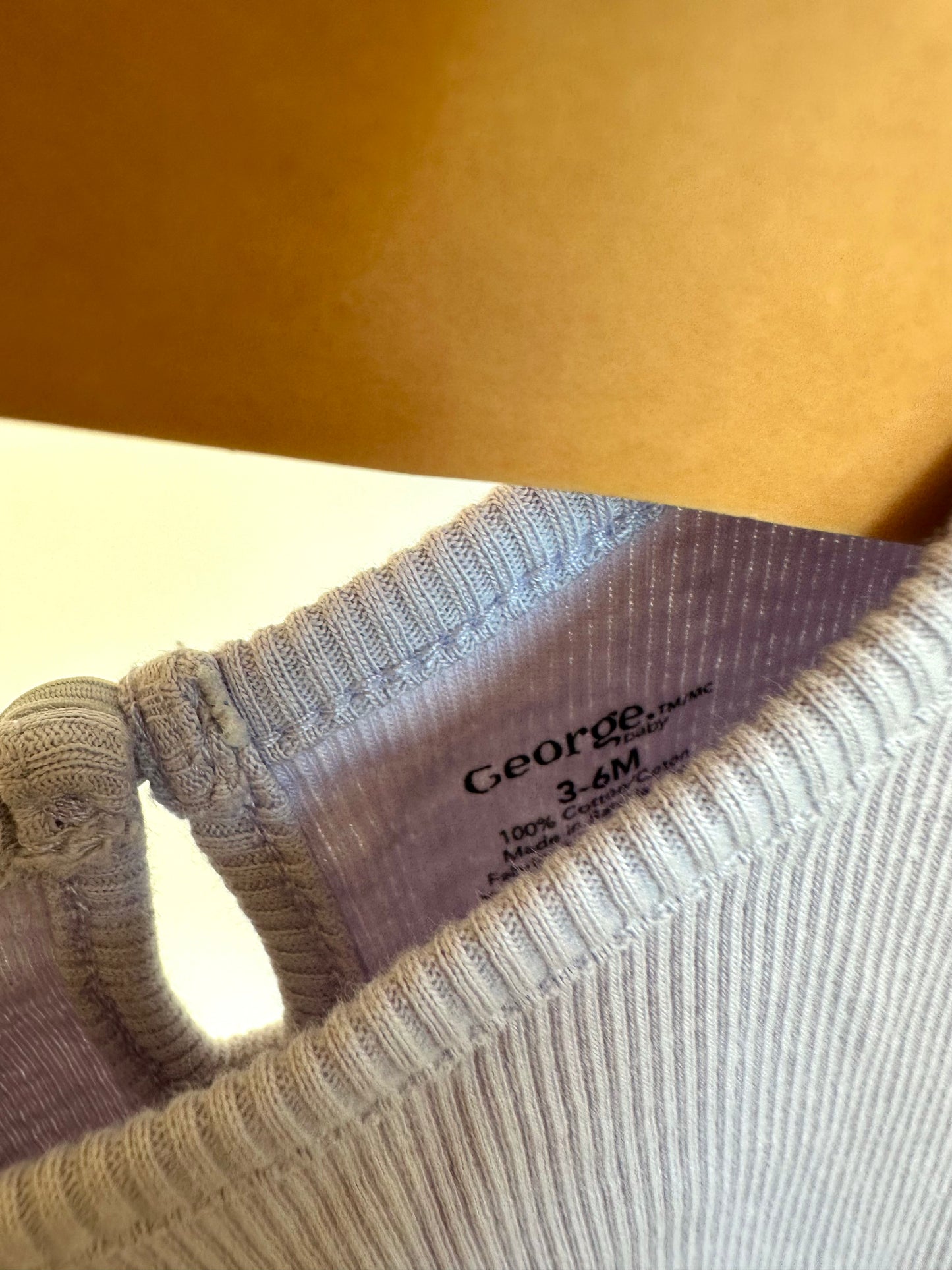 Periwinkle Rib Bodysuit / 3-6m
