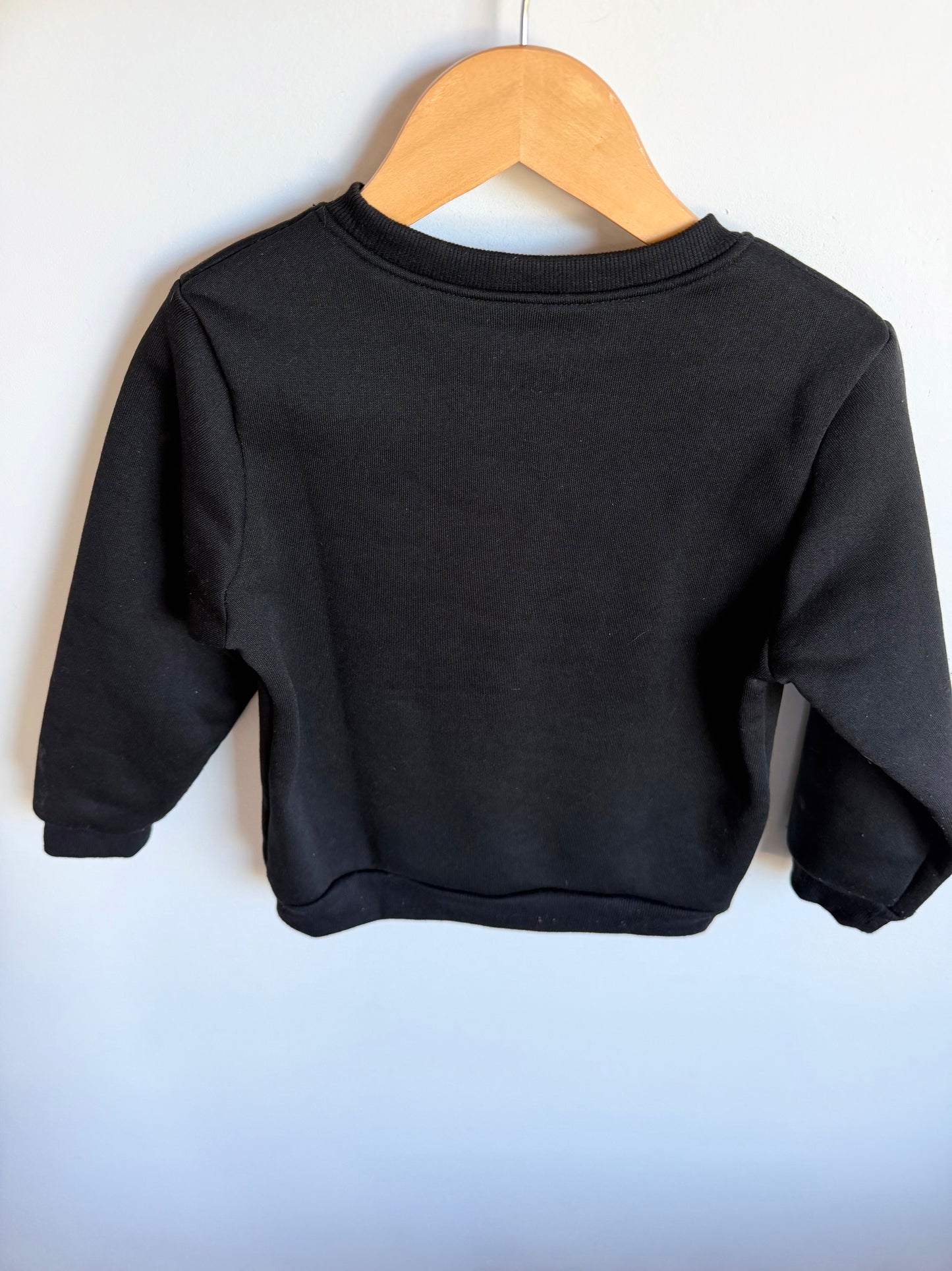 Black Construction Tree Crewneck / 4-5T