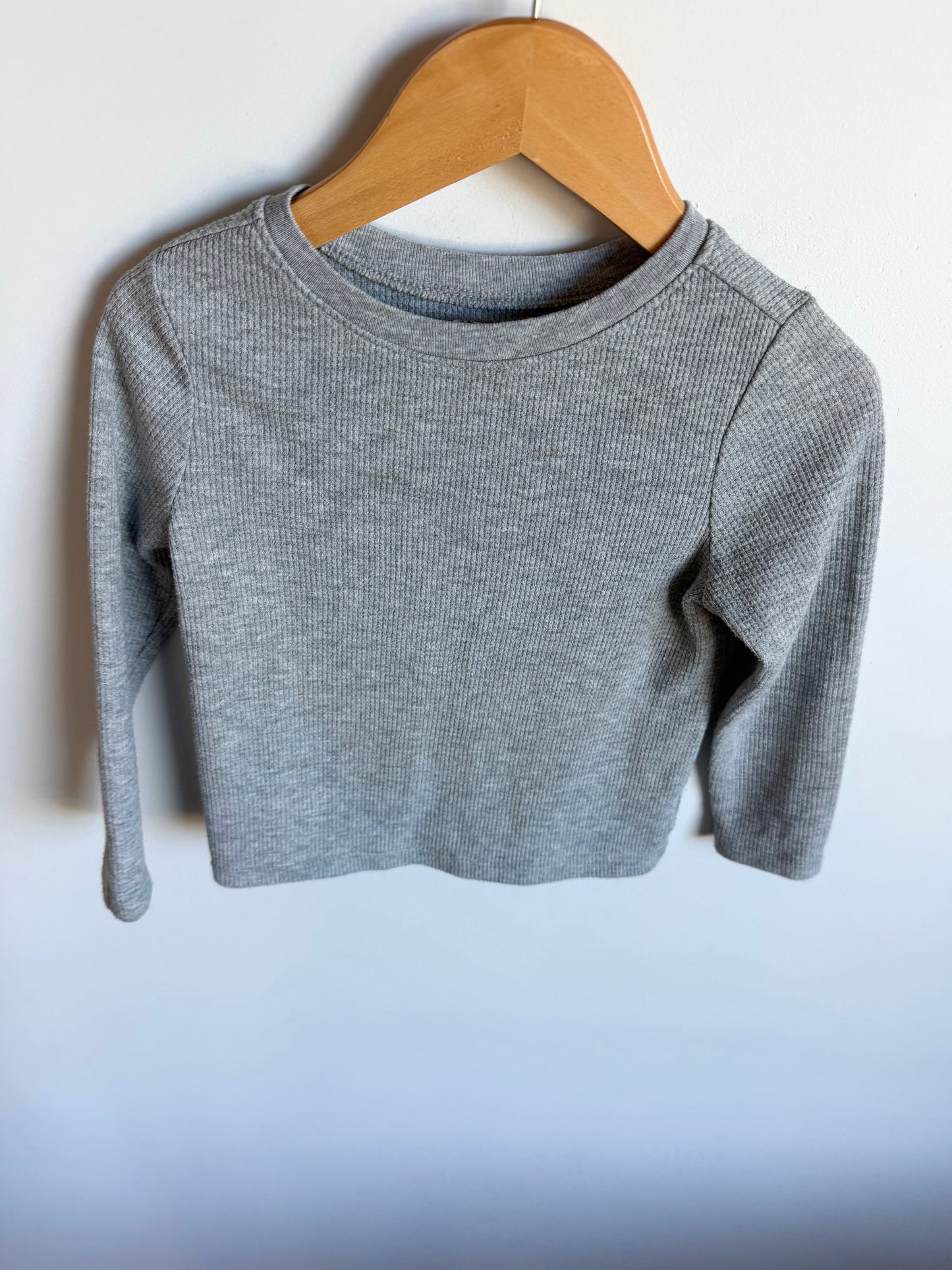 Grey Waffle Long Sleeve / 2-3T