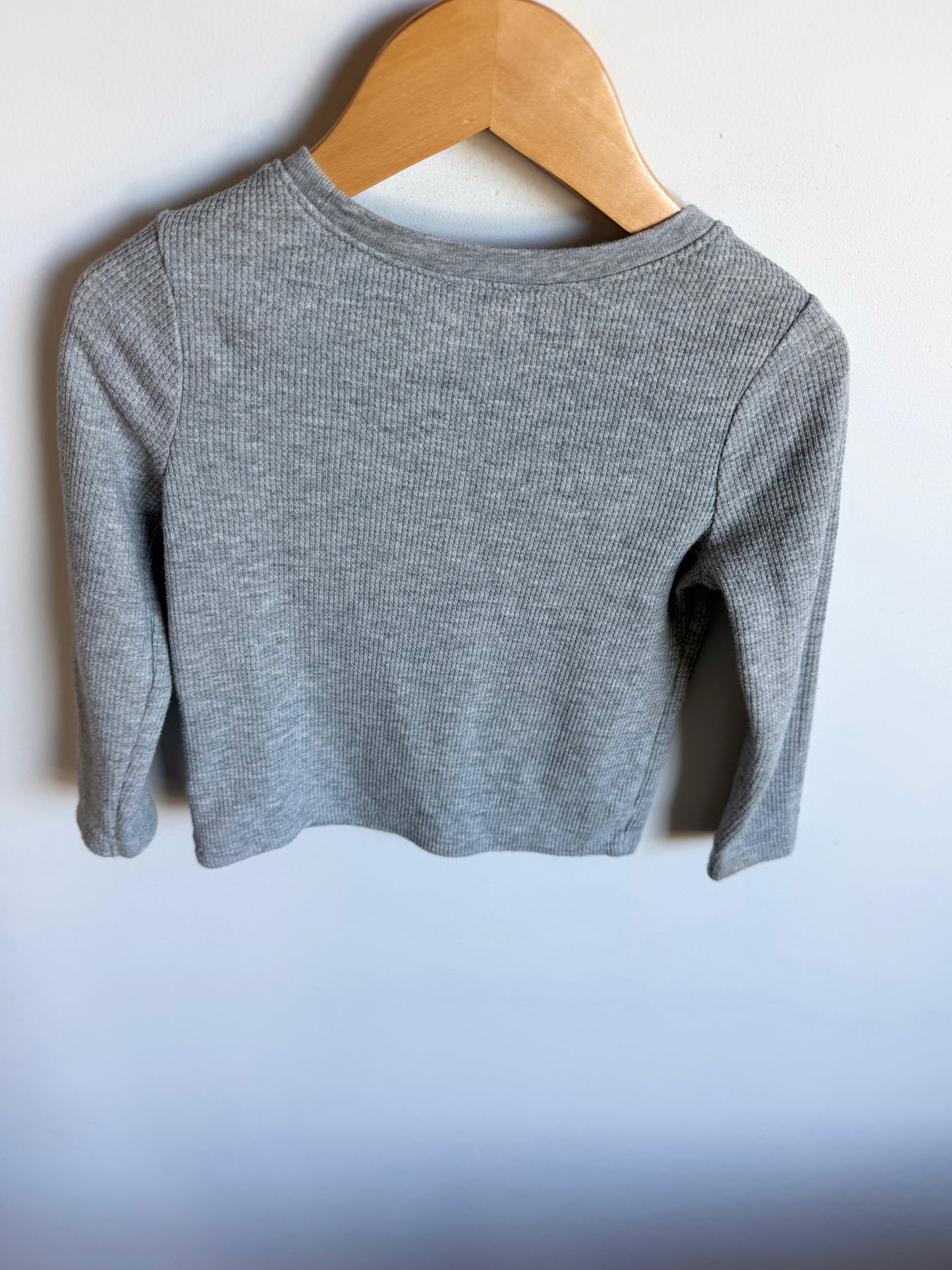 Grey Waffle Long Sleeve / 2-3T