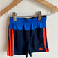 Adidas Navy Shorts with Orange Stripes / 2T