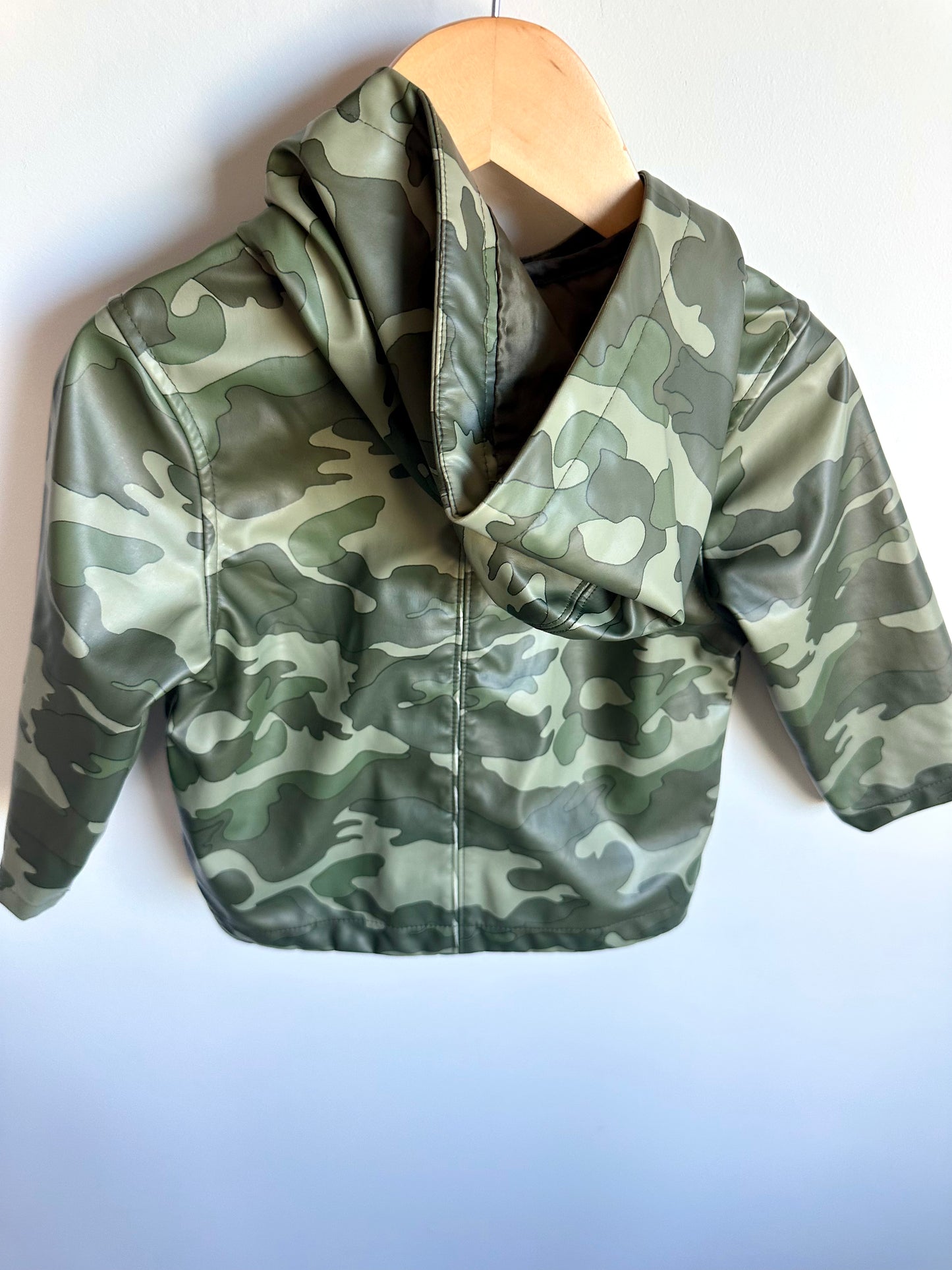 Green Camoflage Rain Jacket / 18-24m