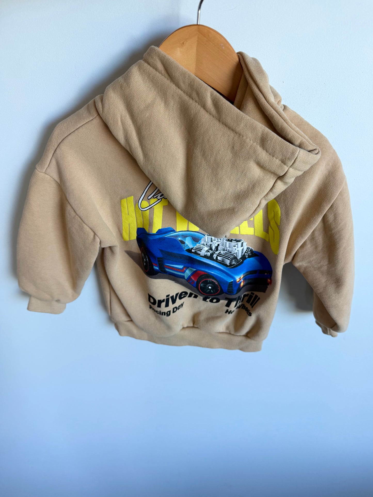 Zara Hot Wheels Tan Hoodie / 2T