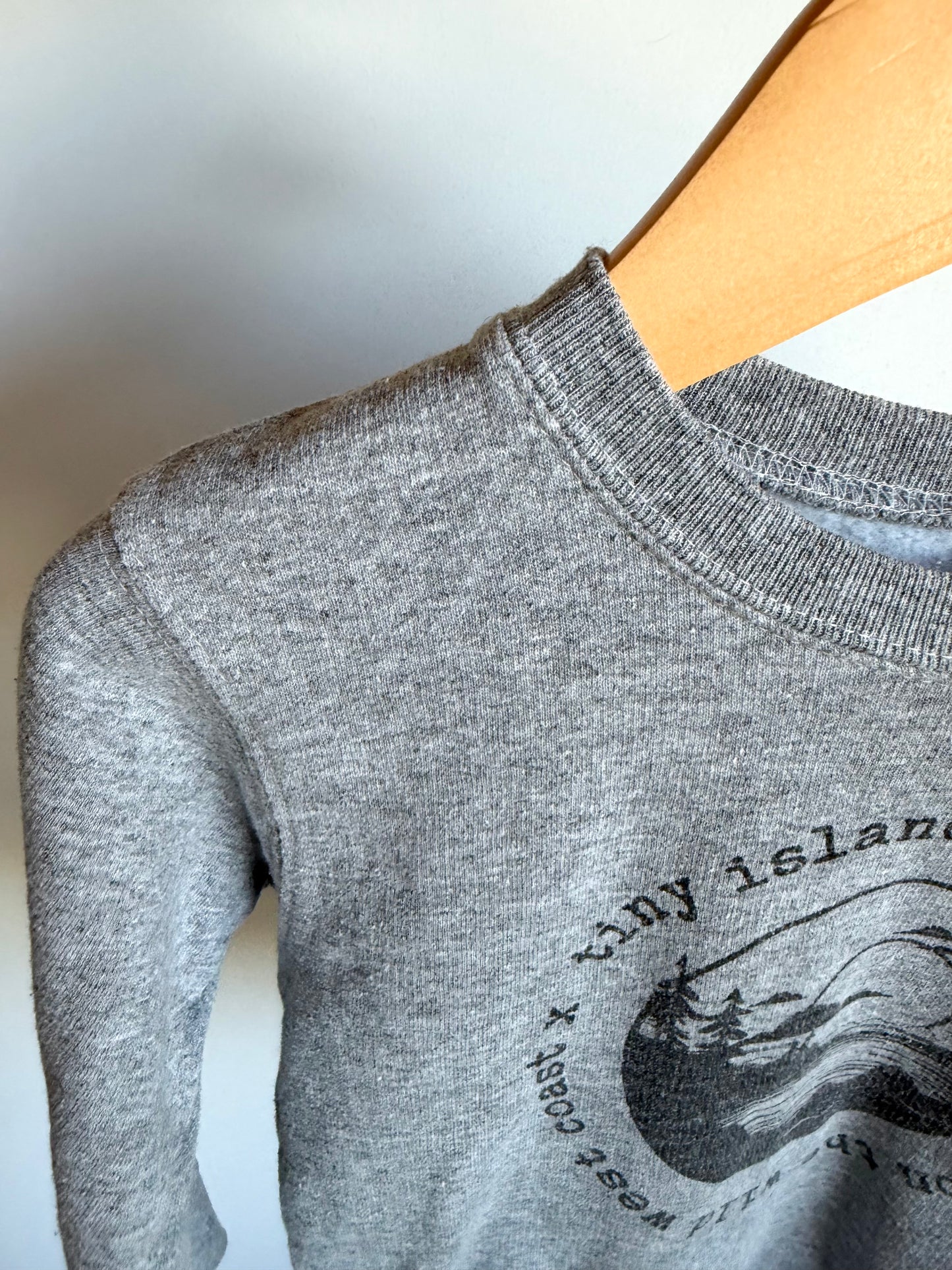 Grey Tiny Islander Crewneck / 3-4T