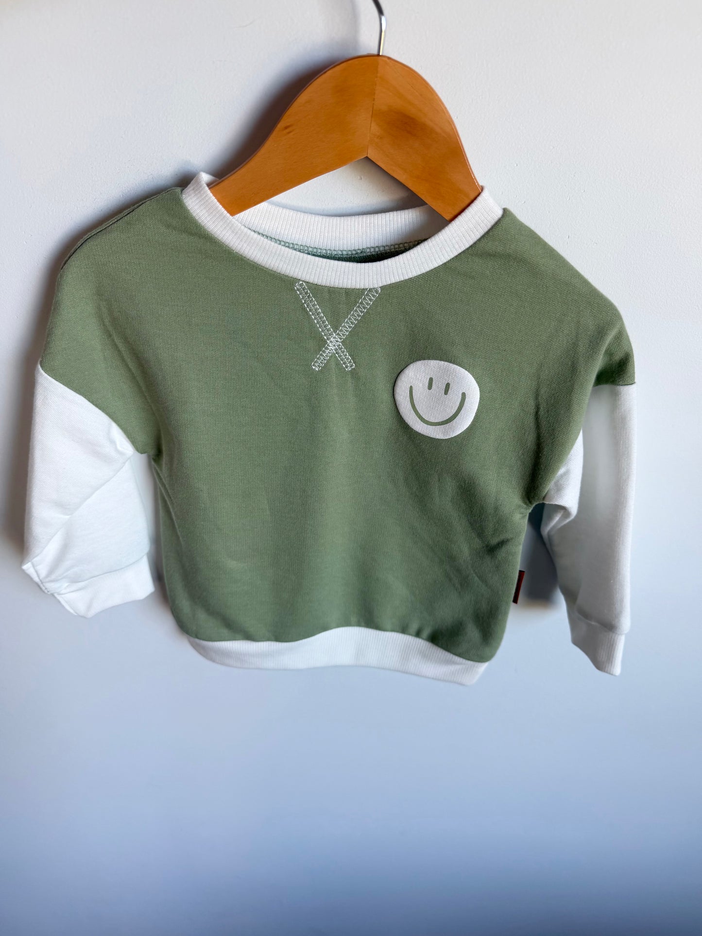 Sage Smiley Long Sleeve / 18-24m