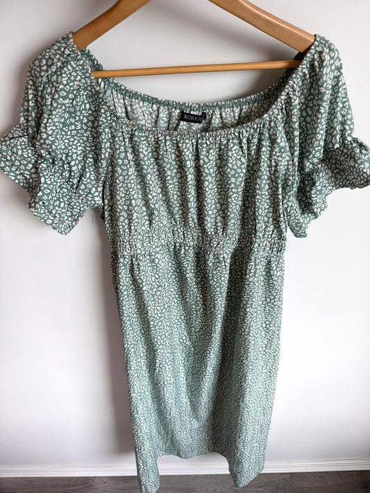 Sage Maternity Spotted Dress / Large