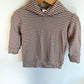 TBA Brown Stripe Bamboo Hoodie / 6-12m