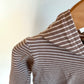 TBA Brown Stripe Bamboo Hoodie / 6-12m