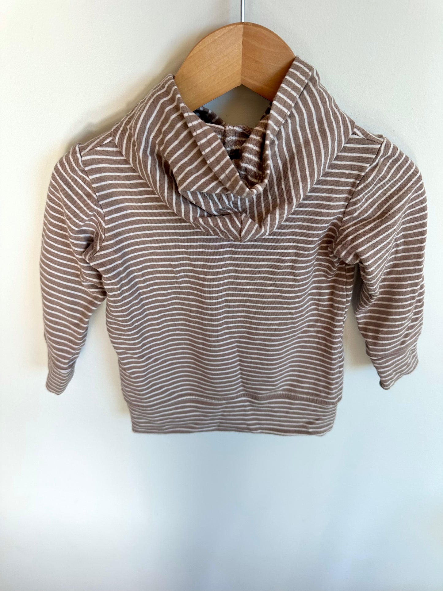 TBA Brown Stripe Bamboo Hoodie / 6-12m