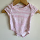 Pink Striped Bodysuit / 6m