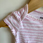 Pink Striped Bodysuit / 6m