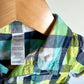 Plaid Collared Button Romper / 12-18m
