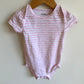 Pink Striped Bodysuit / 6m