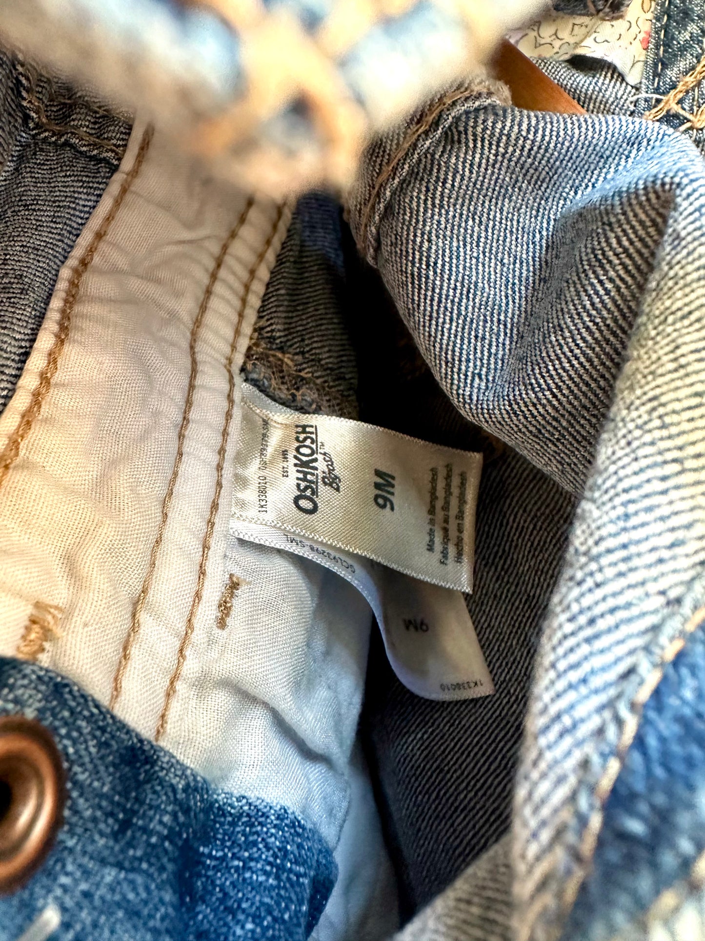 OshKosh Floral Cuff Overalls / 9m