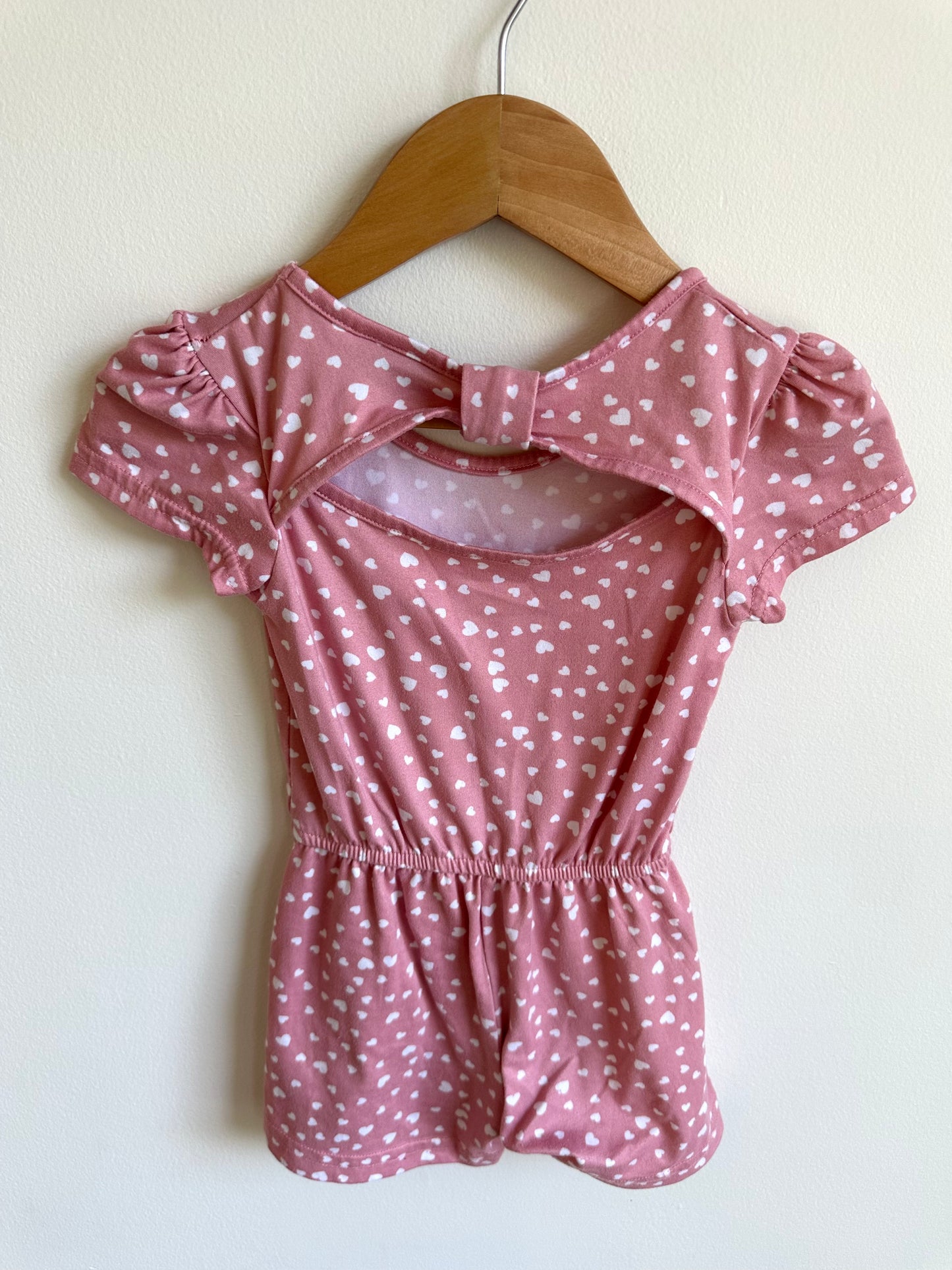 Pink Heart Romper / 2T