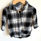 Black + White Plaid Top / 18-24m