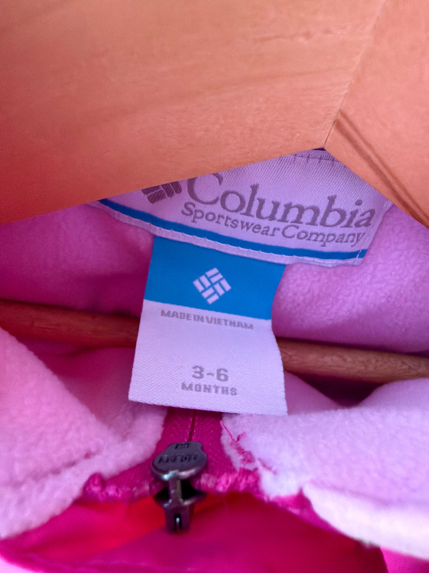 Columbia Pink Bunting Suit / 3-6m