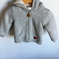 Thick Grey Quilted Zip Hoodie / 18m