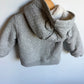 Thick Grey Quilted Zip Hoodie / 18m