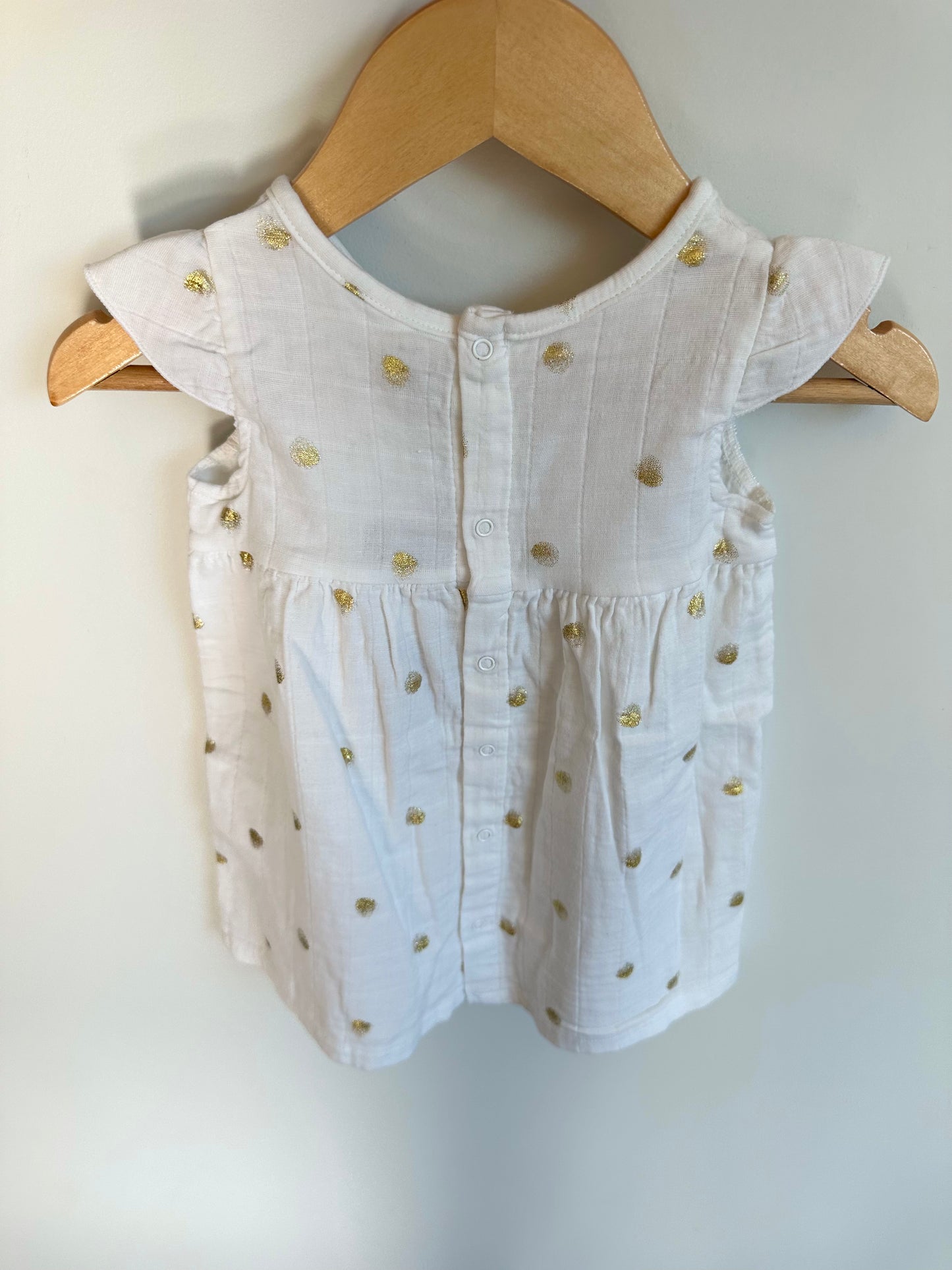 Aden + Anais Gold Dots Dress (With Tags) / 9-12m