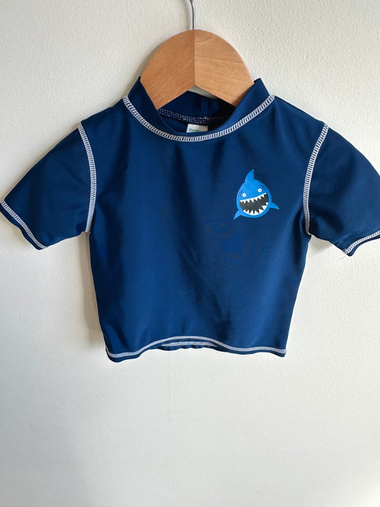 Blue Shark Swim Top / 6-9m