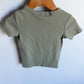 H&M Sage Ribbed T-shirt / 12-18m