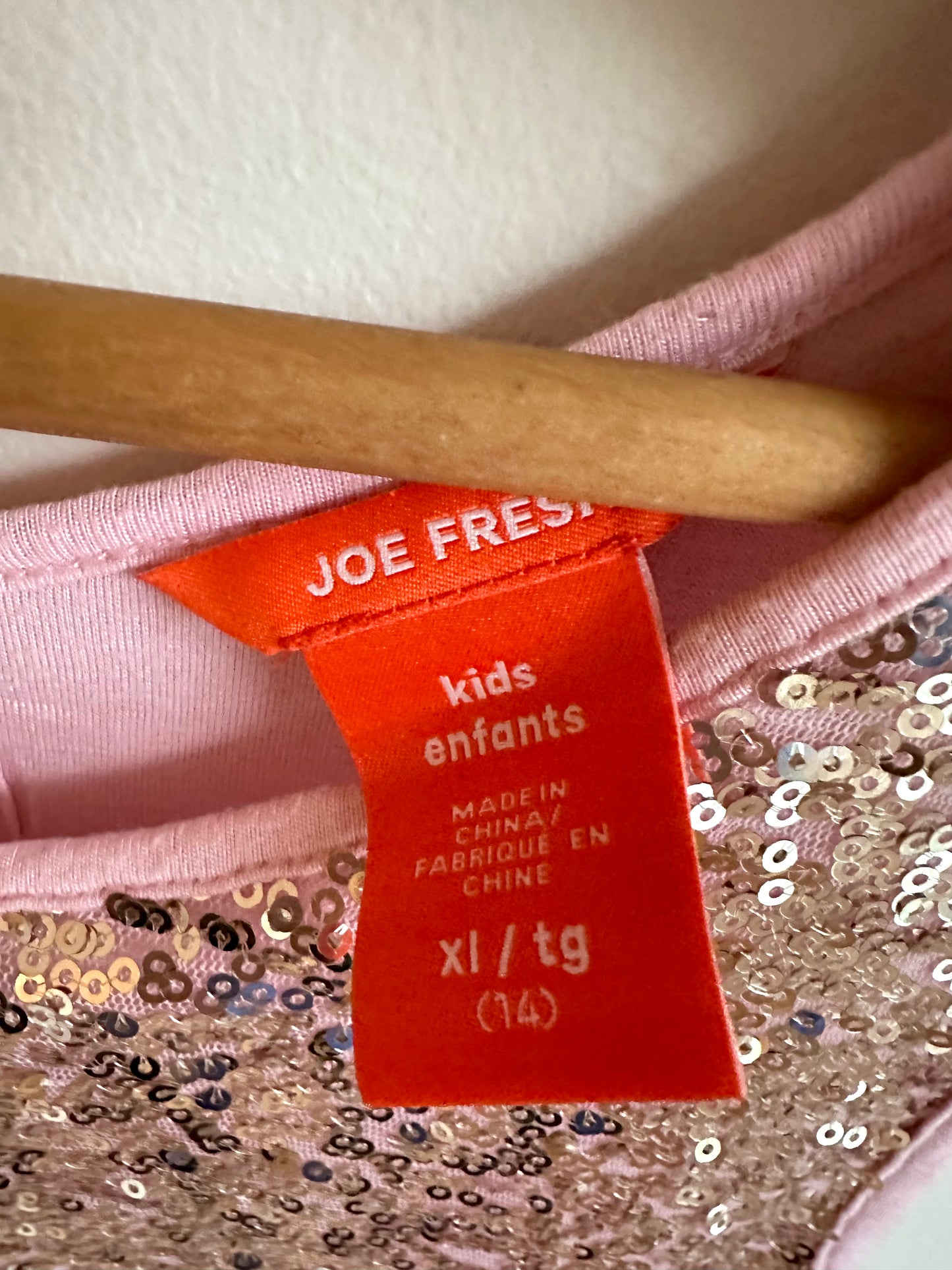 Sequins Pink Dress / 14 years (xl)