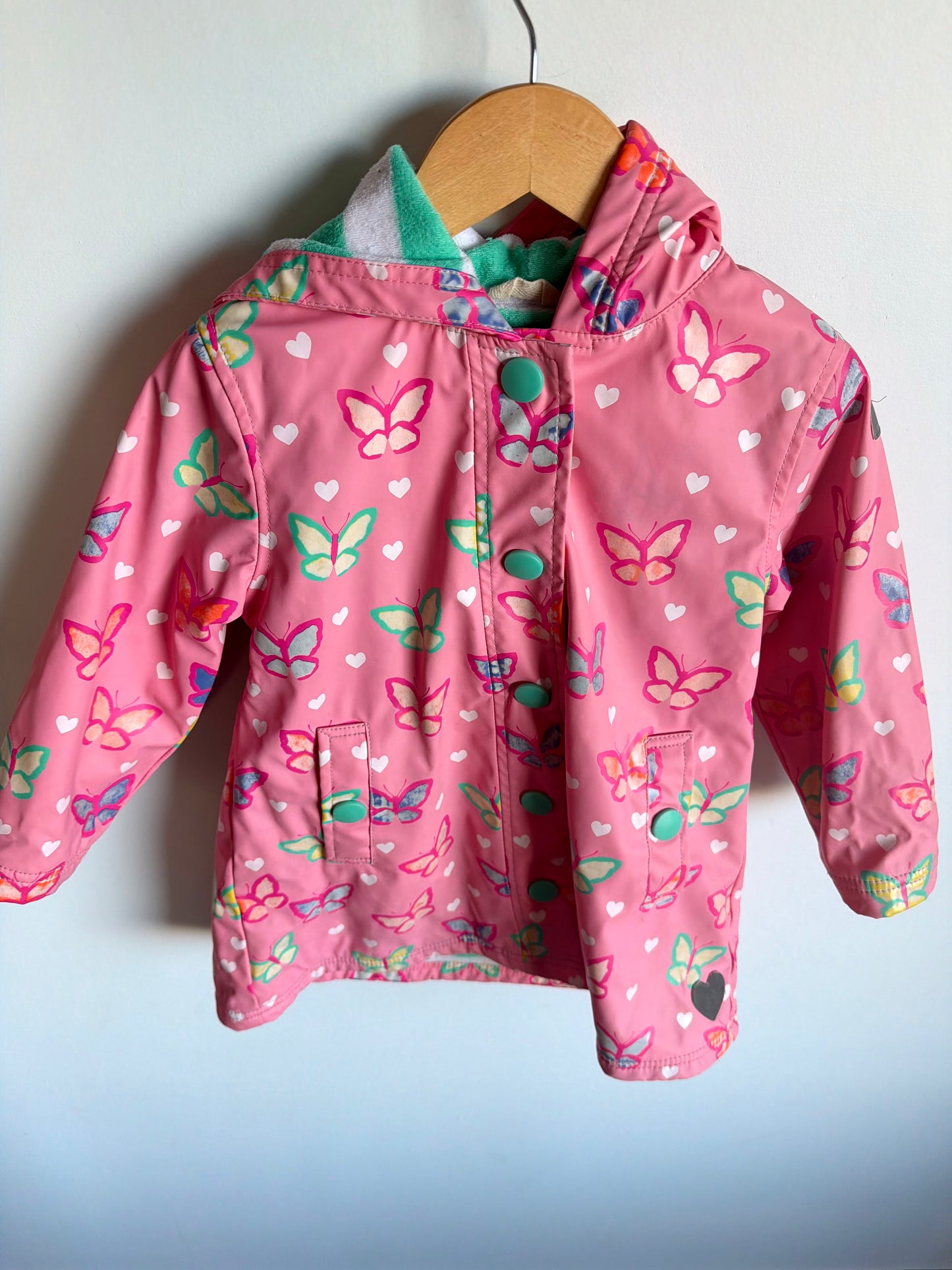 Hatley Pink Butterfly Jacket / 3-4T