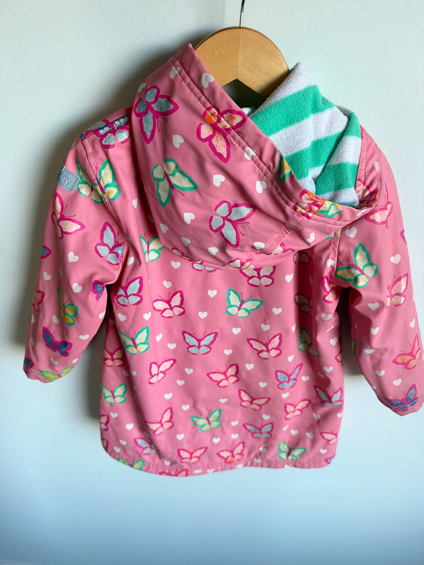 Hatley Pink Butterfly Jacket / 3-4T