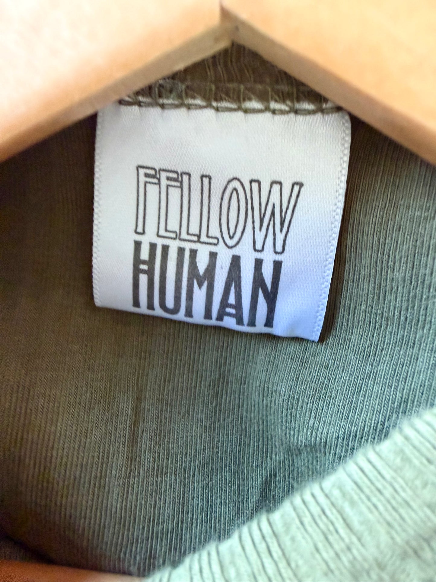 Fellow Human Olive Ribbed T-shirt + Shorts Set / 2T