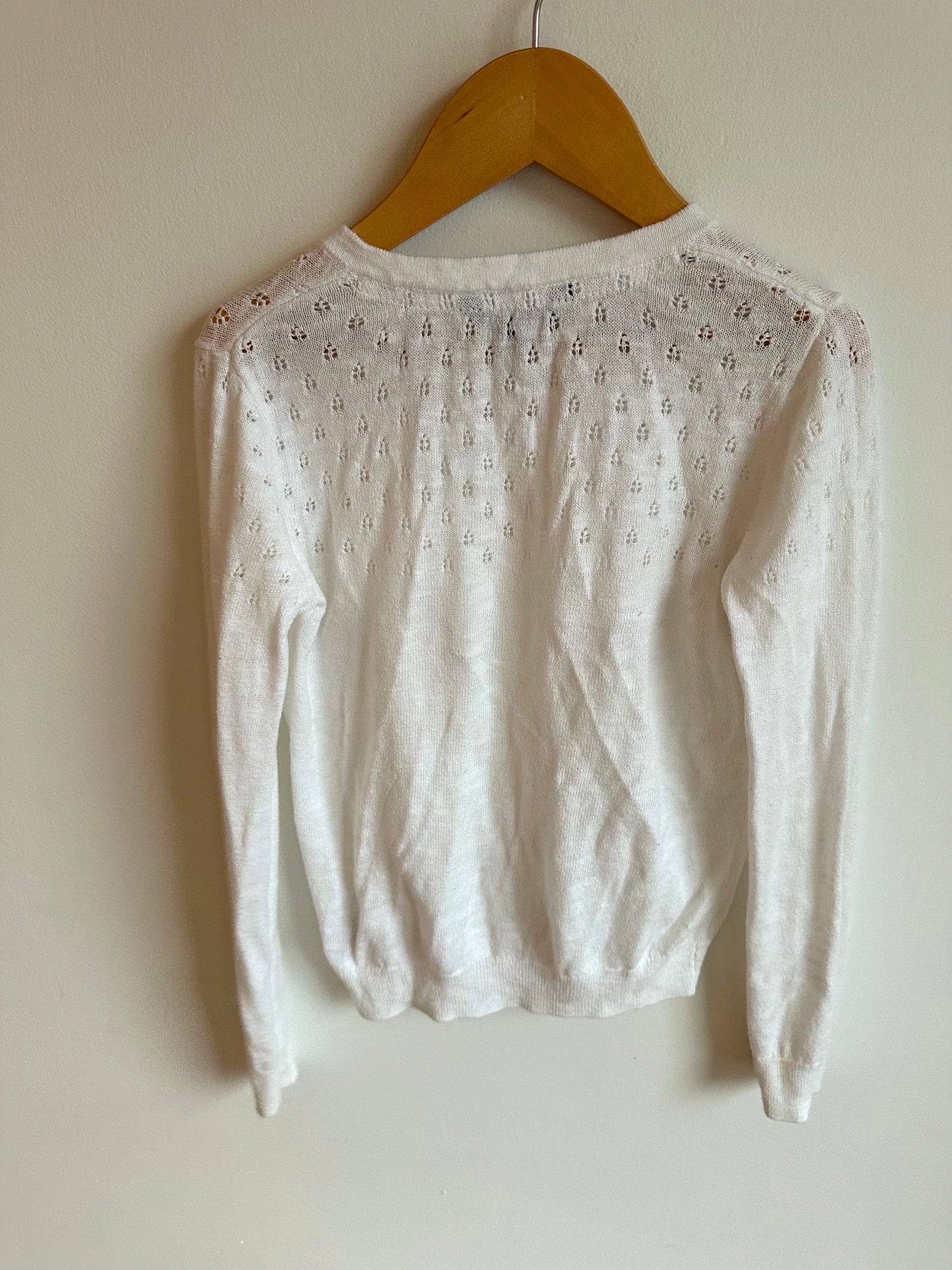 Eyelet White Cardigan / 7-8 years (m)