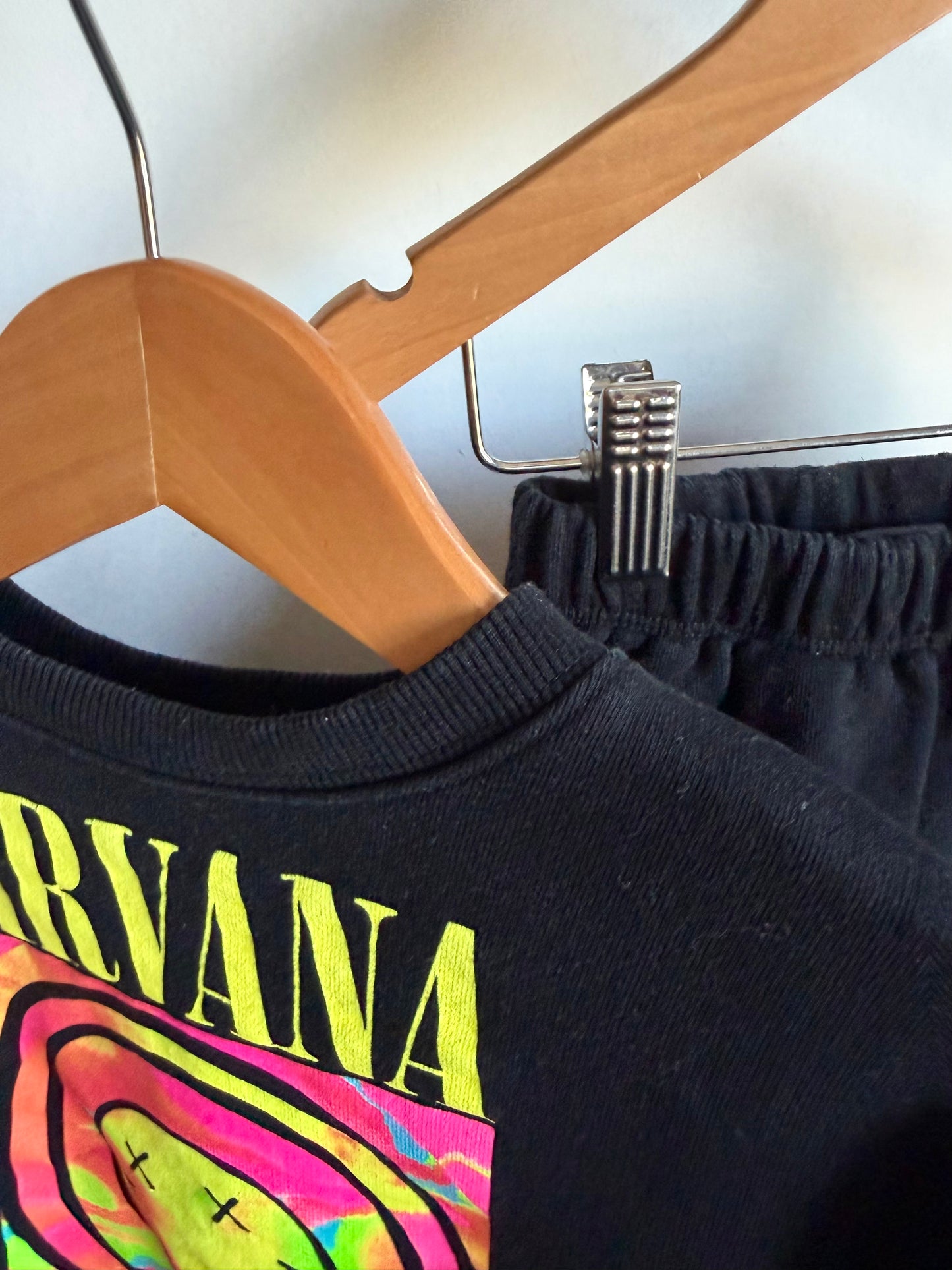 Zara Nirvana Boxy Crewneck + Joggers Set (PLAY) / 2T