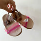 Brown + Pink Sandals (With Tags)/ Size 7 Toddler