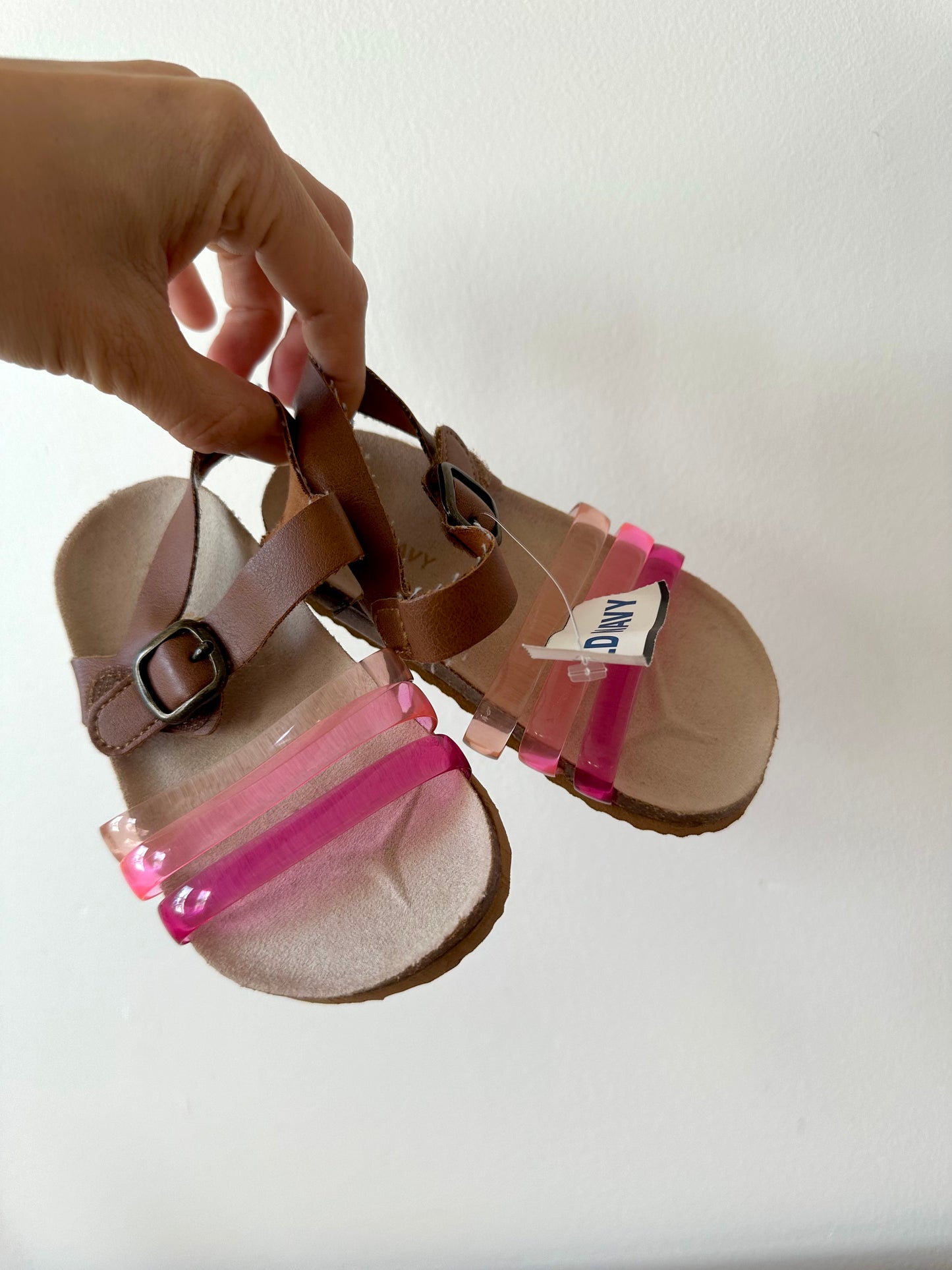 Brown + Pink Sandals (With Tags)/ Size 7 Toddler